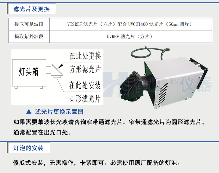 北京衡工儀器HGILX300紫外增強氙燈光源